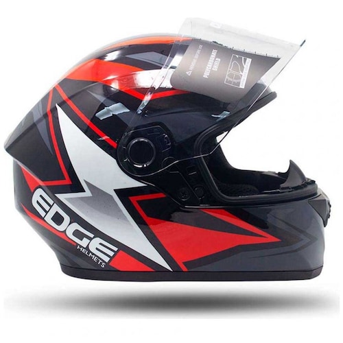 Casco para Motociclista Gt500 Shook Negro/rojo Edge