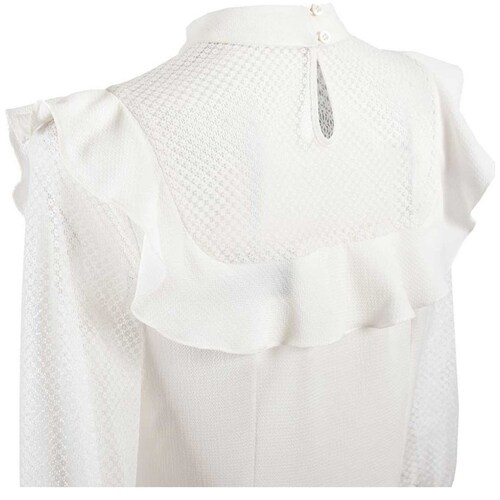 Blusa Cuello Alto con Olanes Michel Paulini