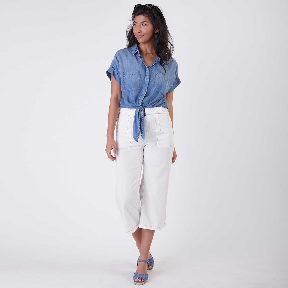 Blusa con nudo black tape para dama - Sears