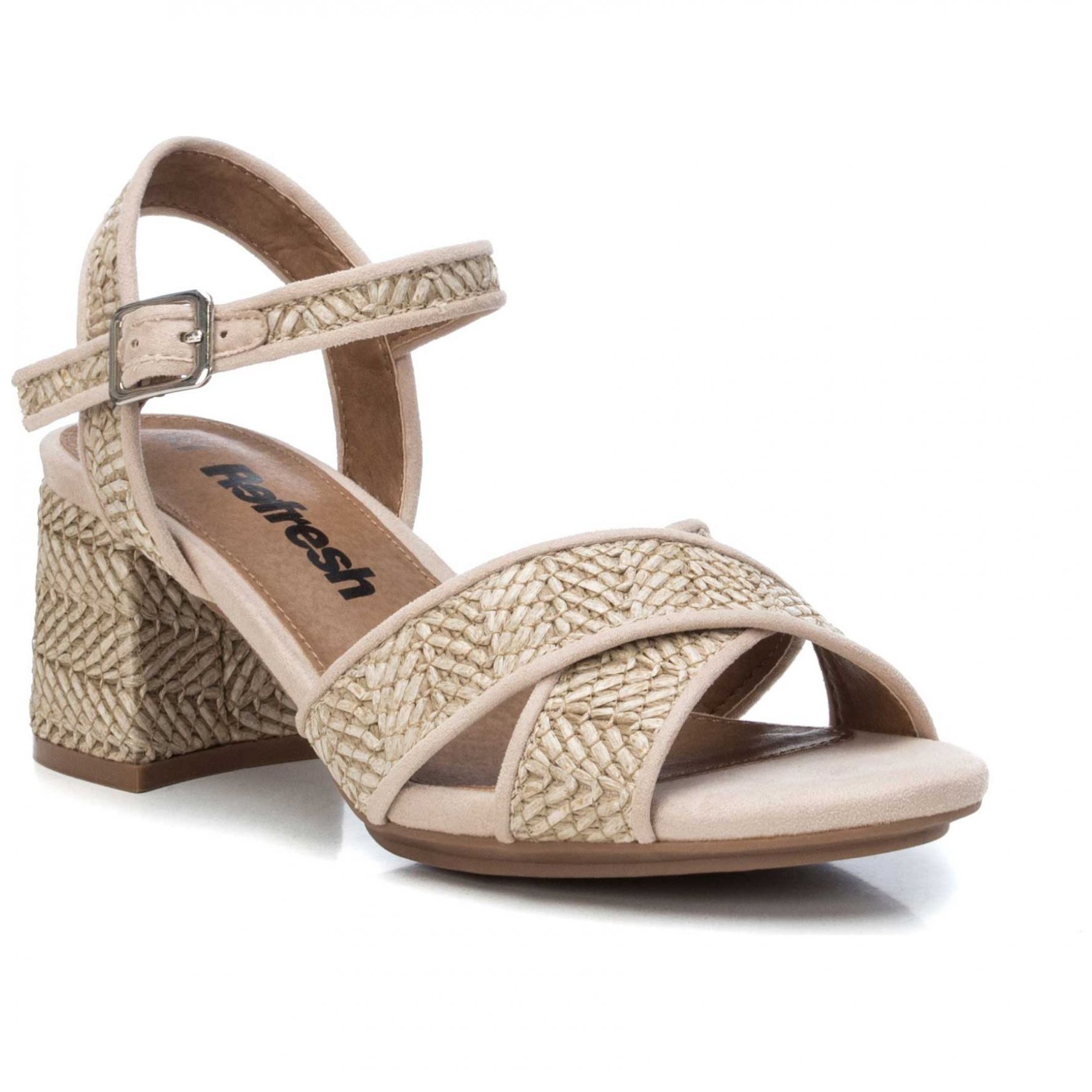 Sandalia Ajuste Cruzado Beige Xti