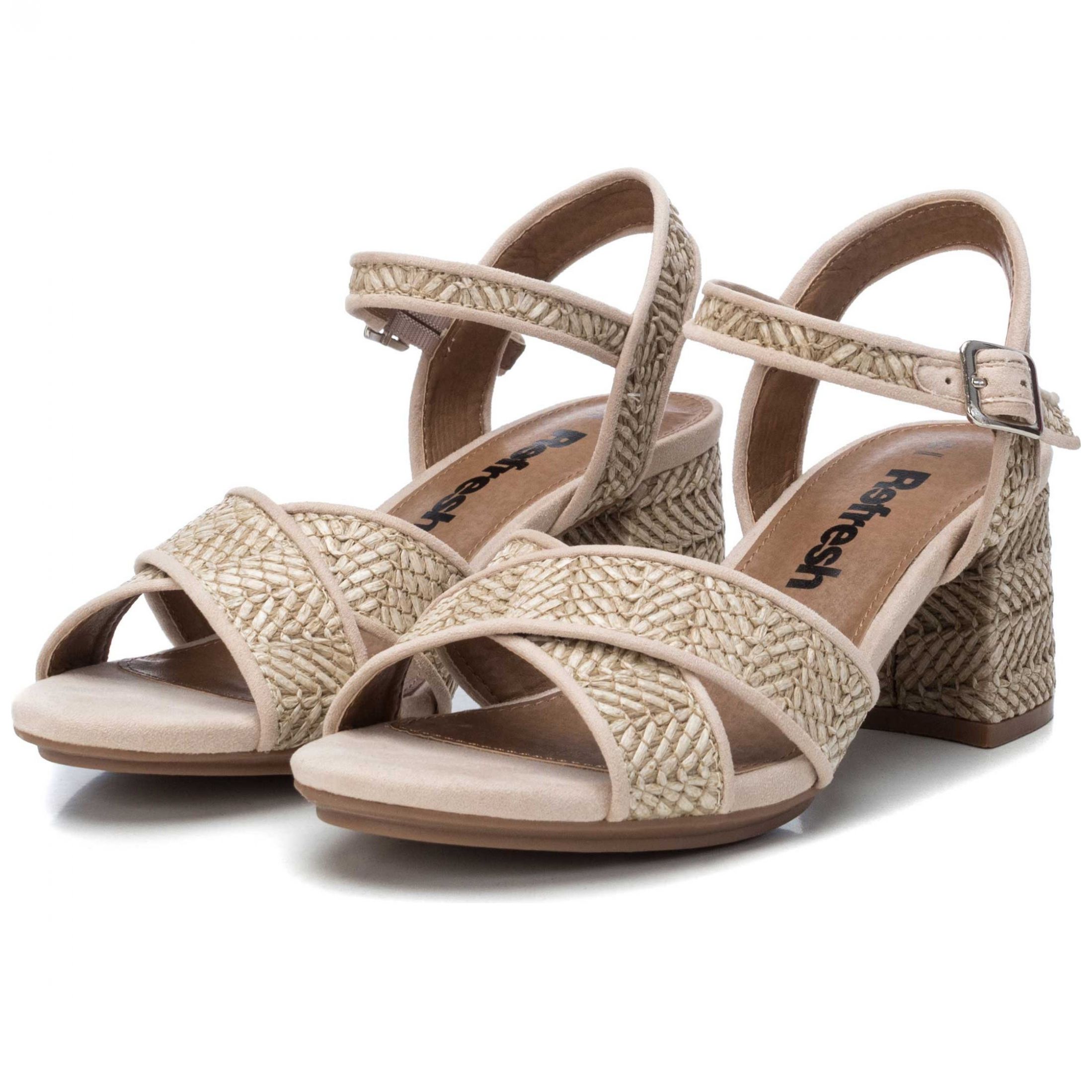 Sandalia Ajuste Cruzado Beige Xti