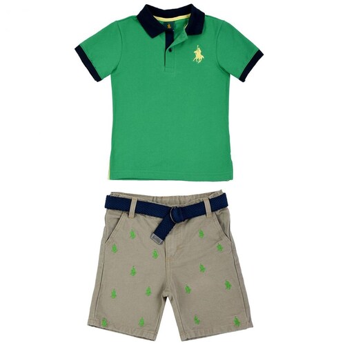 Conjunto 2 Piezas Polo Mc con Short Pn-1332 Royal Polo Club