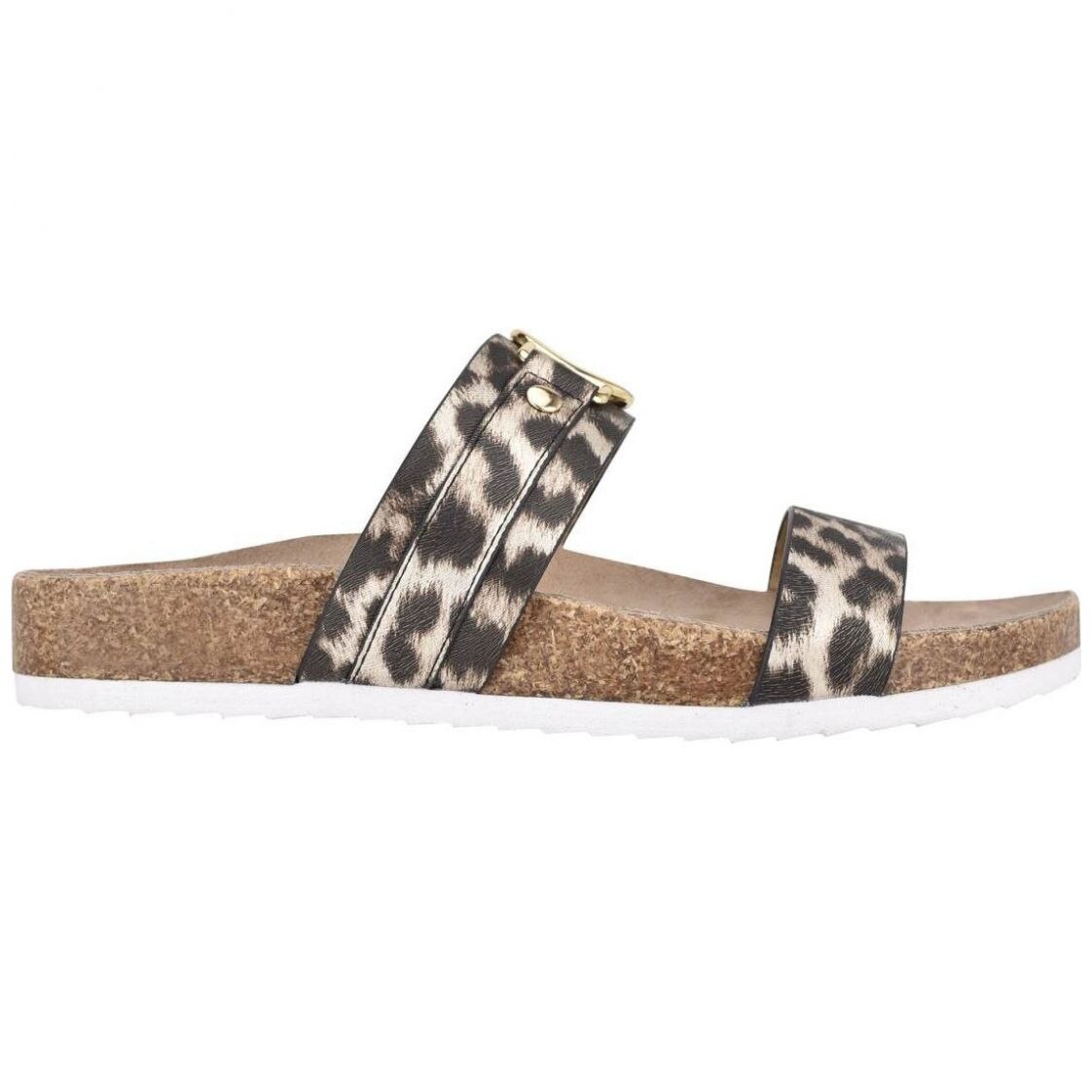 Sandalia con Punta Redonda Y Suela Tipo Flat, Color Café Medio G By Guess