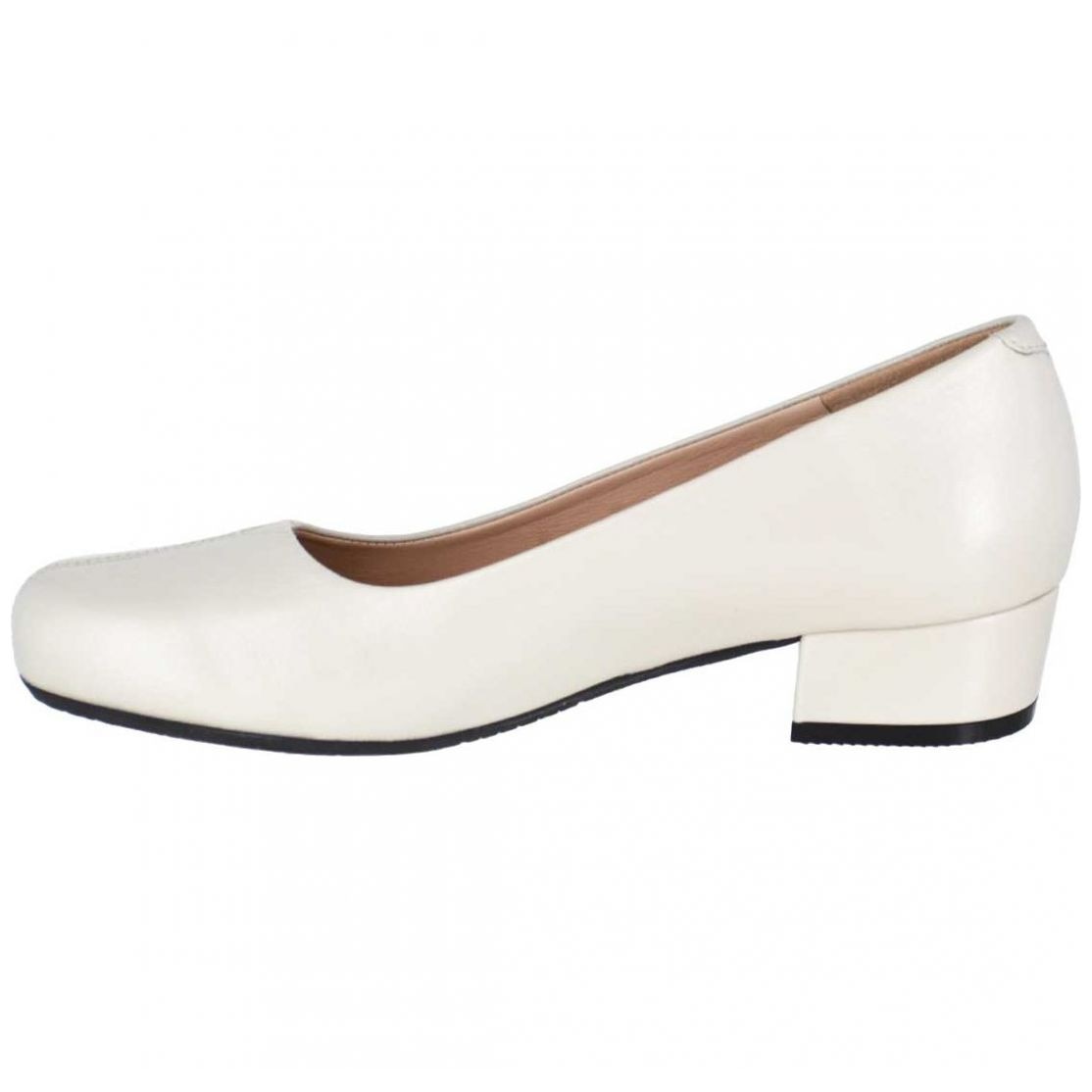 Zapatilla con Tacón Bajo, Hueso Joyce.