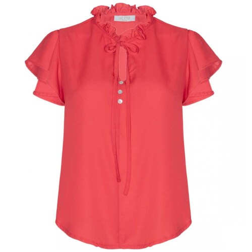 Blusa Cuello Princesa Y Jareta Manga Corta Life Styler