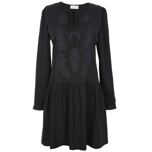 Vestido Manga Larga Diseño Liso City Femme