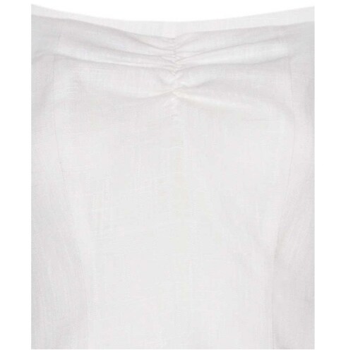 Blusa Escote Cuadrado El&aacute;stico en Hombros Y Mangas Studio si