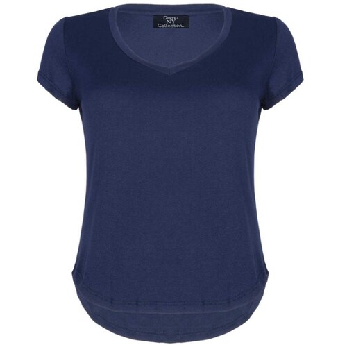 Blusa Manga Corta Cuello V Ruedo Curvo Doma Ny Collection