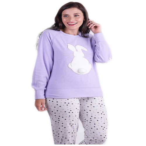 Pijama Playera Estampada de Conejo  Kayser para Dama