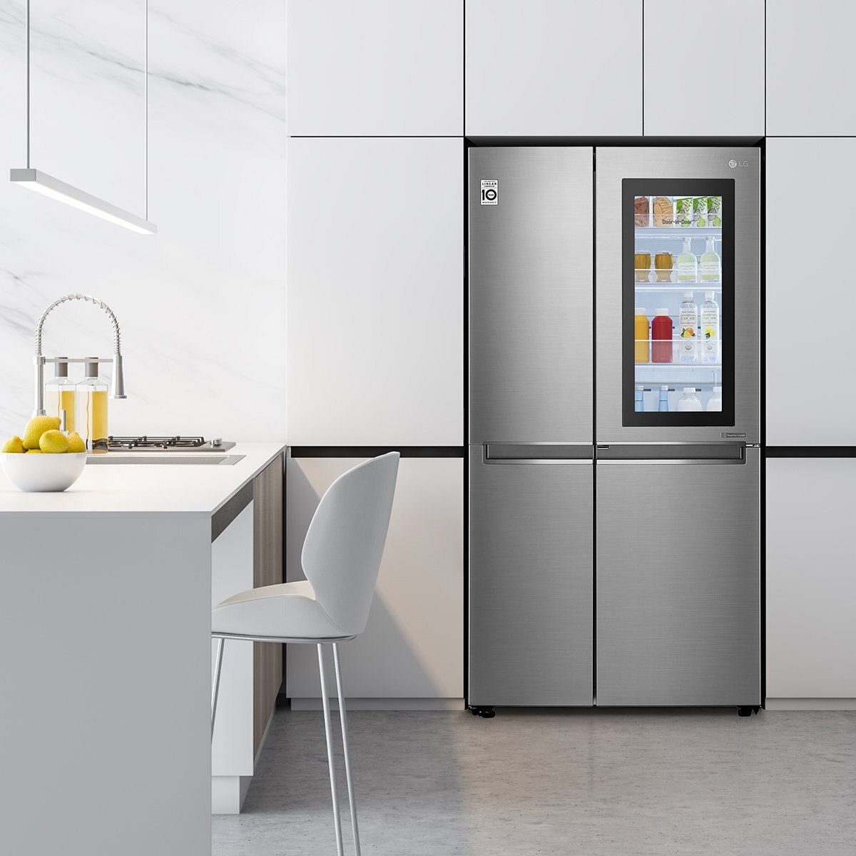 Refrigerador lg duplex instaview doorindoor linear inverter con smart
