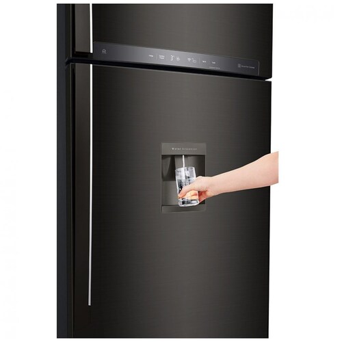 Refrigerador LG Top Mount Linear Inverter con Smart Thinq Wifi 16 Pies Negro  Lt44Agd