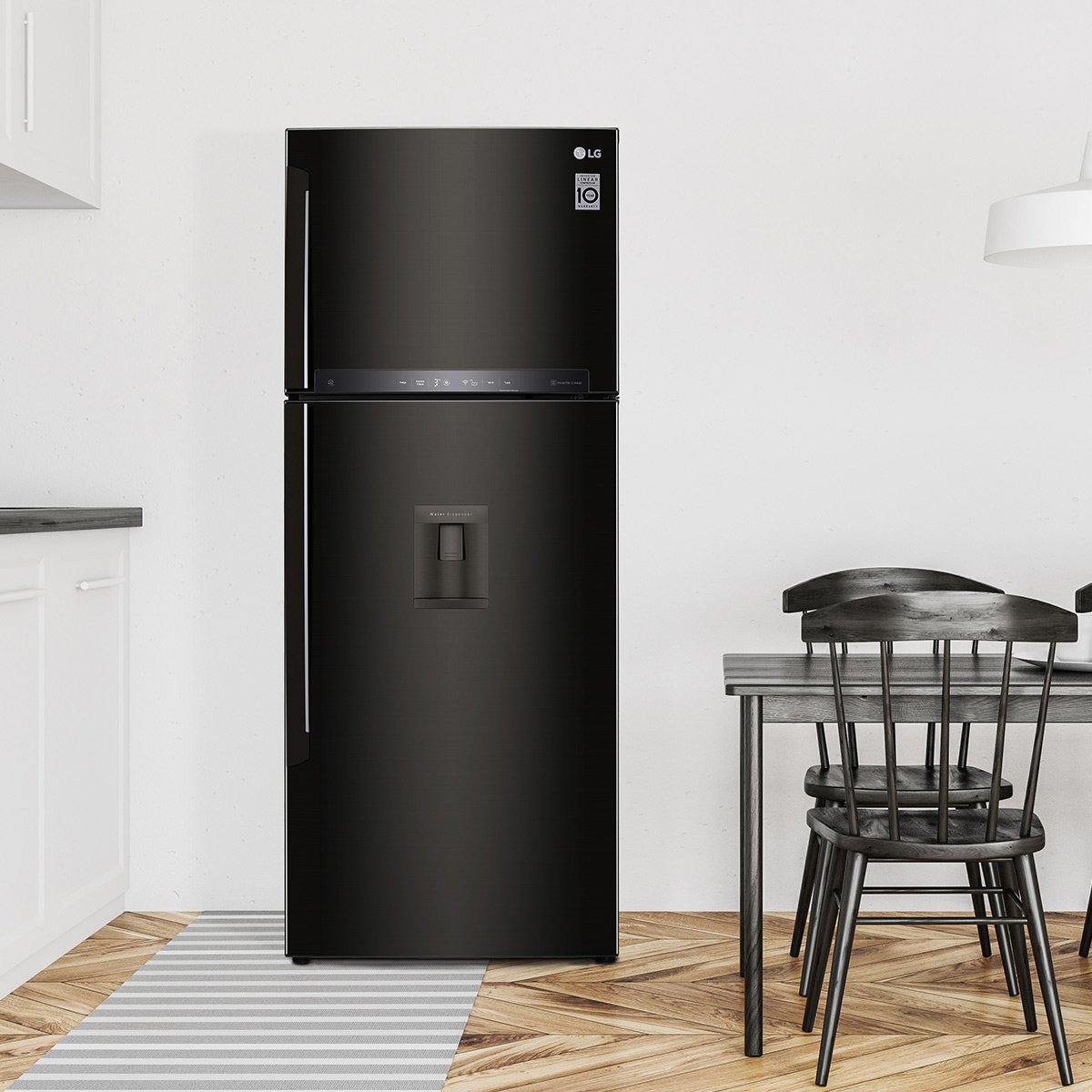 Refrigerador LG Top Mount Linear Inverter con Smart Thinq Wifi 16 Pies³ - Negro - Lt44Agd