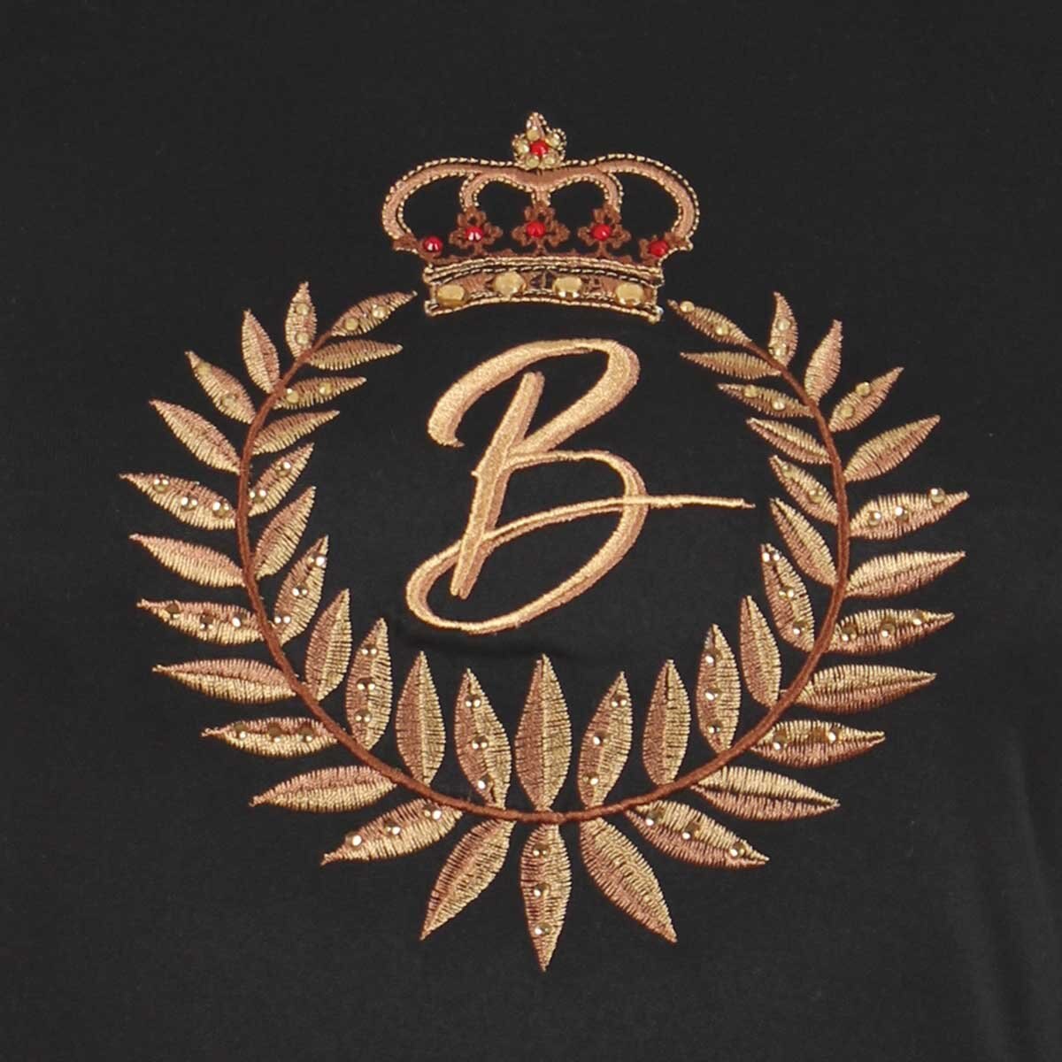 Playera Cuello Redondo Diseño con Bordado Basel para Dama
