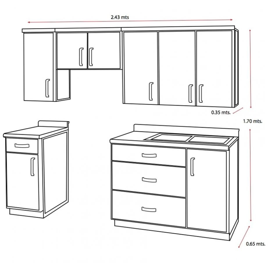 Cocina Georgia Sin Equipo Medida 2.43 Mts.
