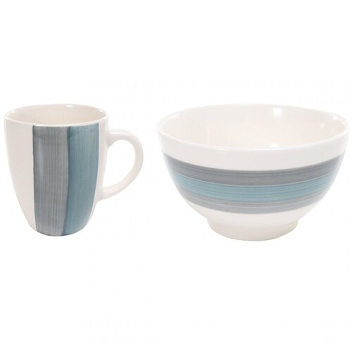 Vajilla Linio Azul de Cerámica 16 Piezas Crown Baccara