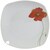 Vajilla Ttu Gallery 16 Piezas Poppy Cuadrada de Porcelana Blanco Rojo