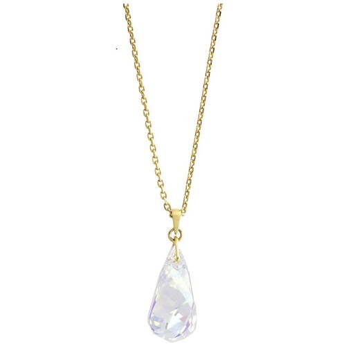 Dije con Cadena en Dorado con Cristal Efecto Aurora Boreal Adrianne Picard