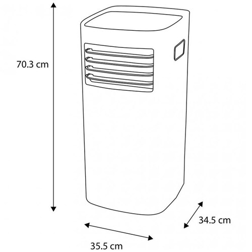 Aire Portátil Midea 12000 Btu 110V Solo Frío Blanco