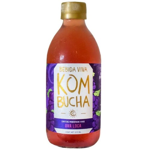 Bebida Kombucha Uva Loca 377 Ml
