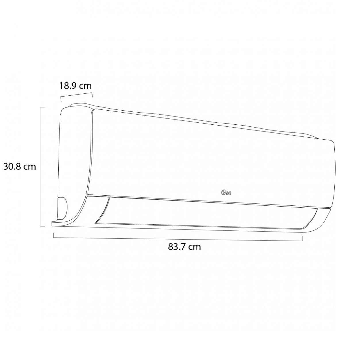 Aire Acondicionado LG Minisplit Dual Inverter 11,000 Btu/h Blanco Vx122C8
