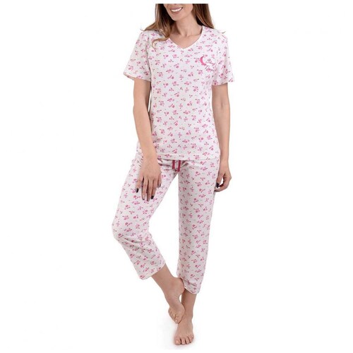 Pijama Playera Bordado Y Pant Isotoner para Dama