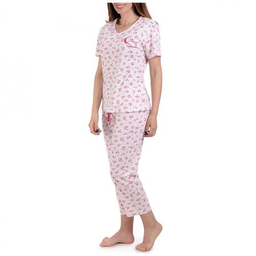 Pijama Playera Bordado Y Pant Isotoner para Dama