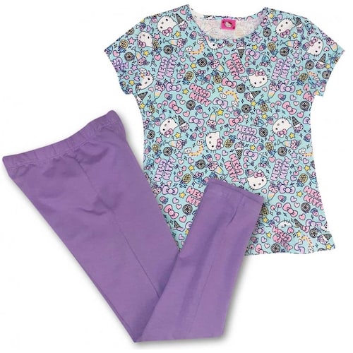 Pijama Dos Piezas Hello Kitty para Niña Modelo Phk0219