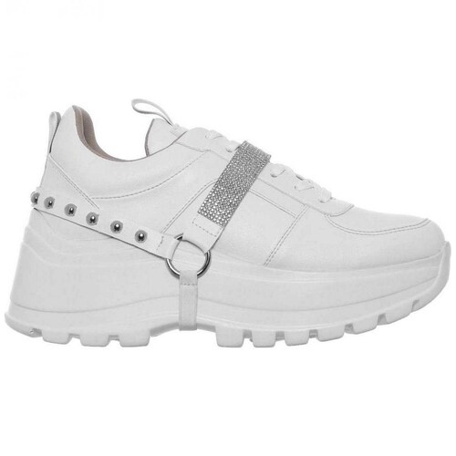 Tenis Estilo Chunky con Punta Redonda Color Blanco Westies