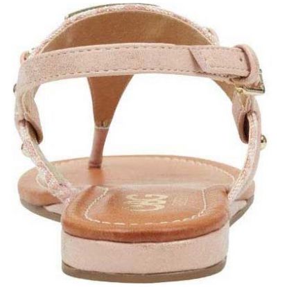 Sandalia Silueta Tipo Flat Punta Redonda Y Fijación Hebilla Color Rosa G By Guess