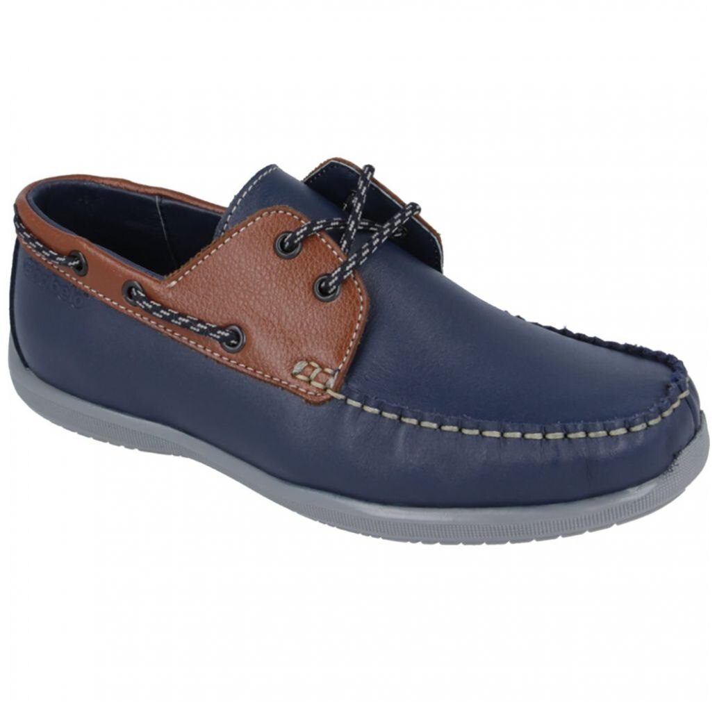 Top Sider Marley con Agujeta 22-24 Azul Chabelo para Niño