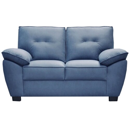 Love Seat Danae Muebles Liz Tapizado en Tela Azul