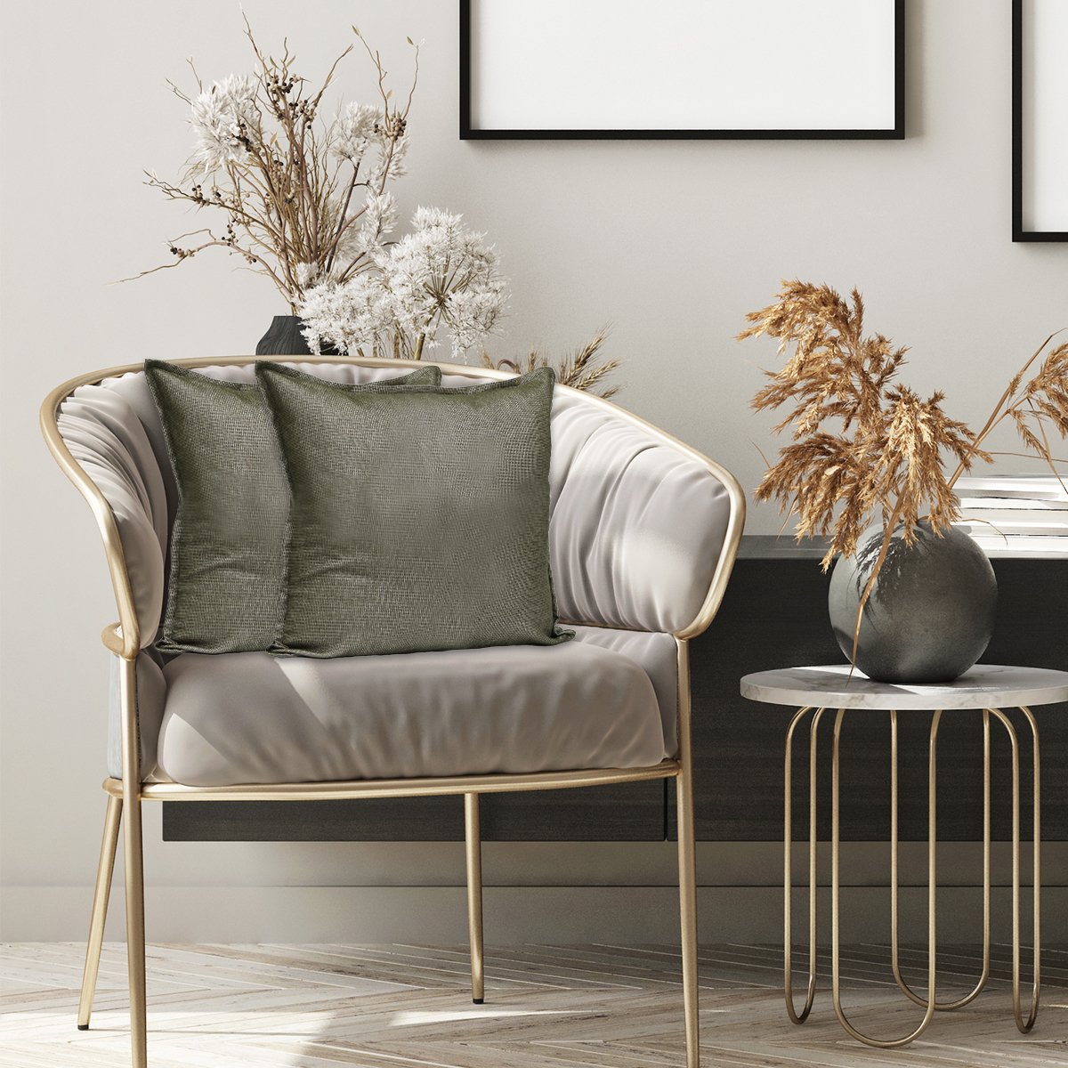2 Cojines Decorativos Dream Home Glenda 50X50 Olivo