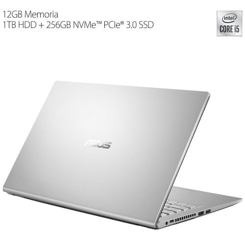 Laptop 15.6&quot; Asus X515Ja-Bq788T Ci5 10Th 12G 1T+256Ssd Plata