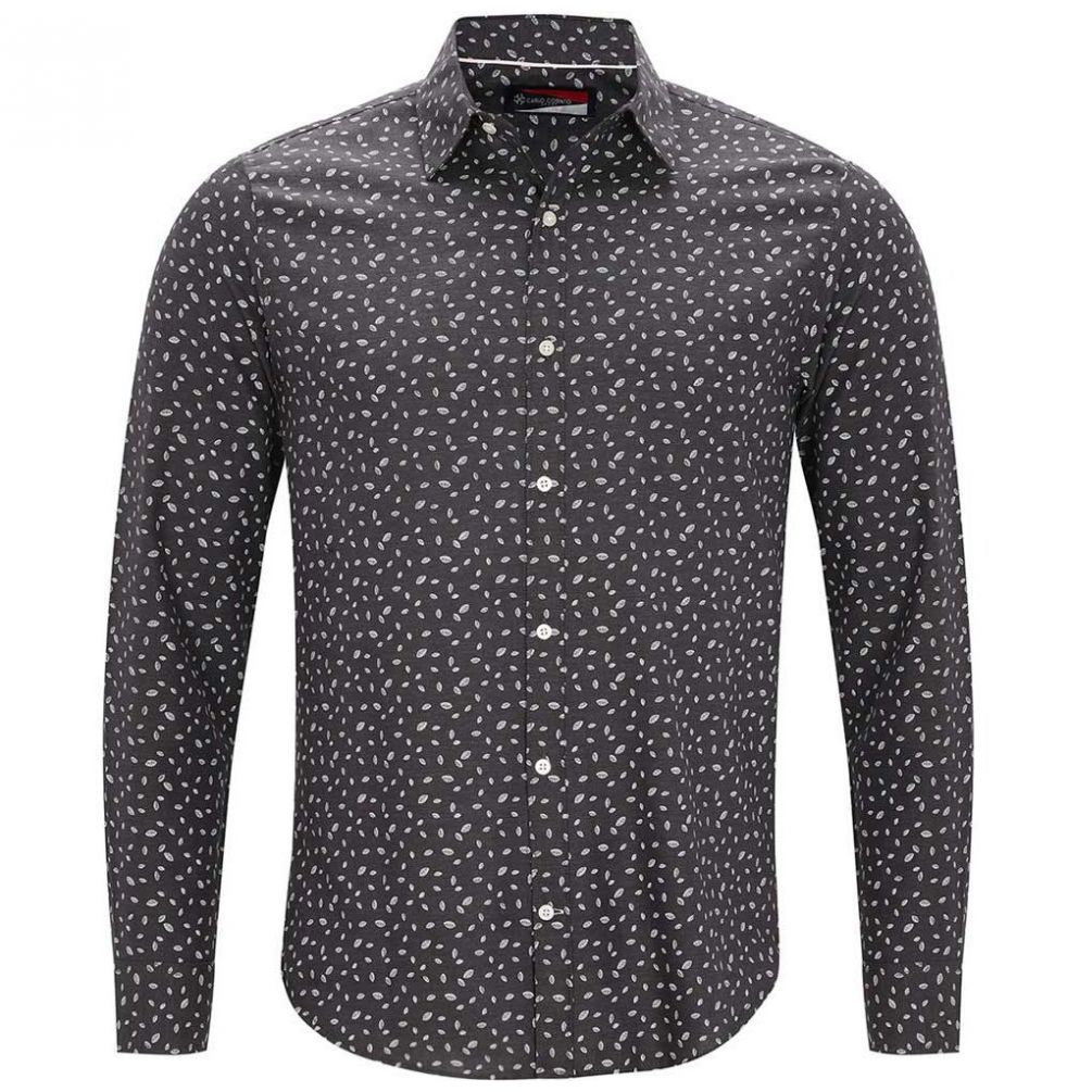 Camisa Estampada Gris Modelo C484 Carlo Corinto Sport para Caballero