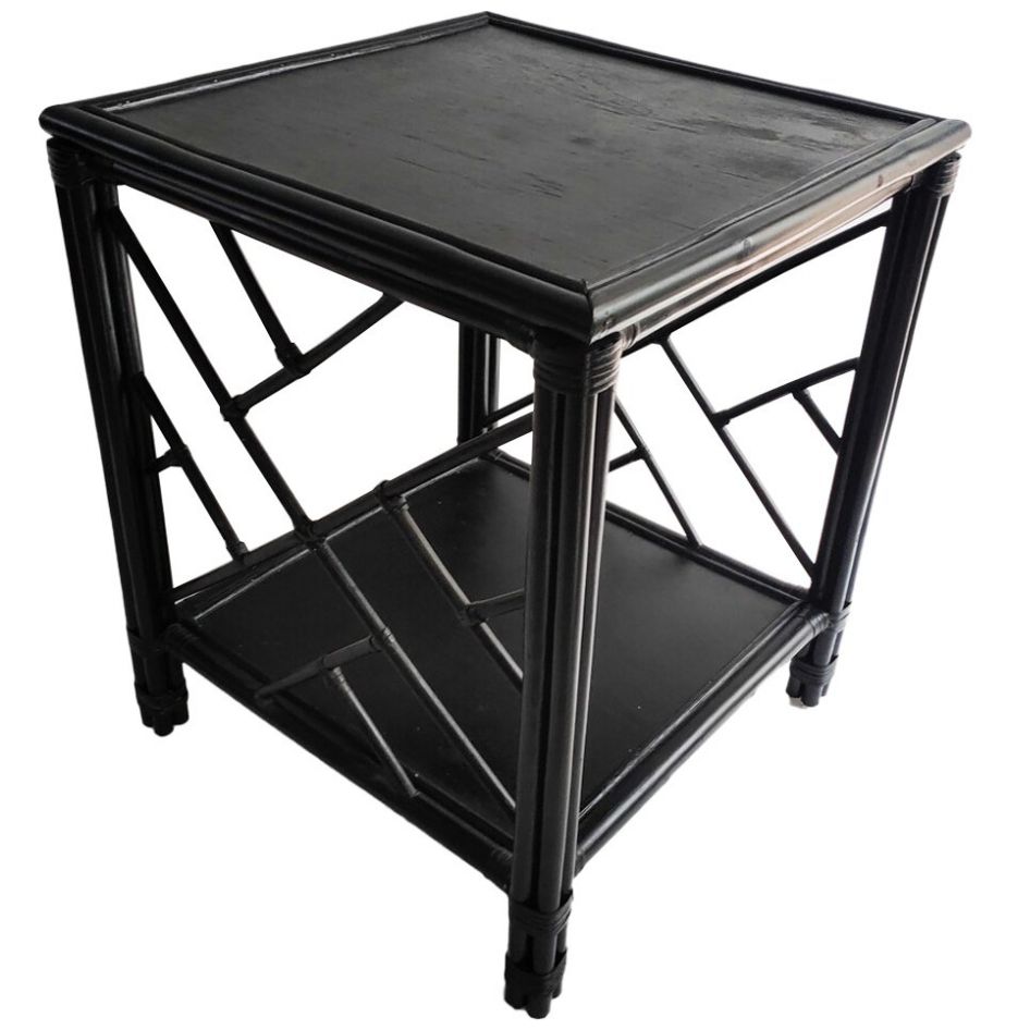 Buró Ratán Negro Hector Vintage Home