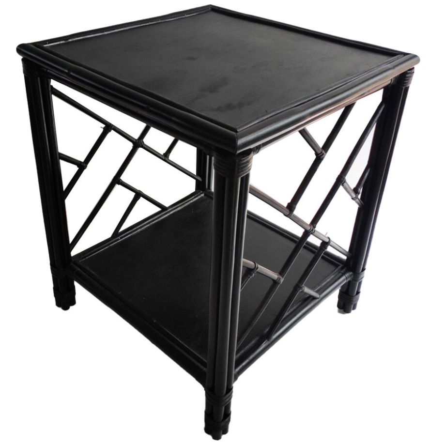 Buró Ratán Negro Hector Vintage Home