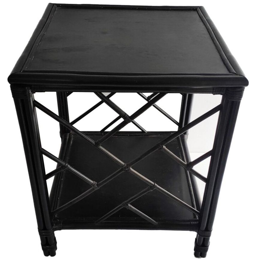 Buró Ratán Negro Hector Vintage Home