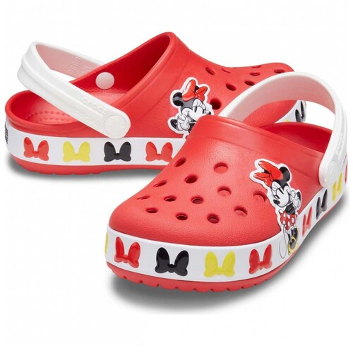Sueco Fun Lab Disney Mickey 11-21 Rojo Crocs para  Ni&ntilde;o