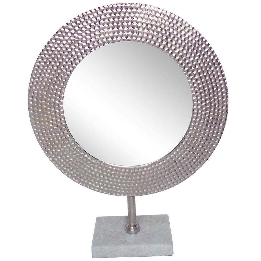 Espejo Base Metal Plata Sagebrook