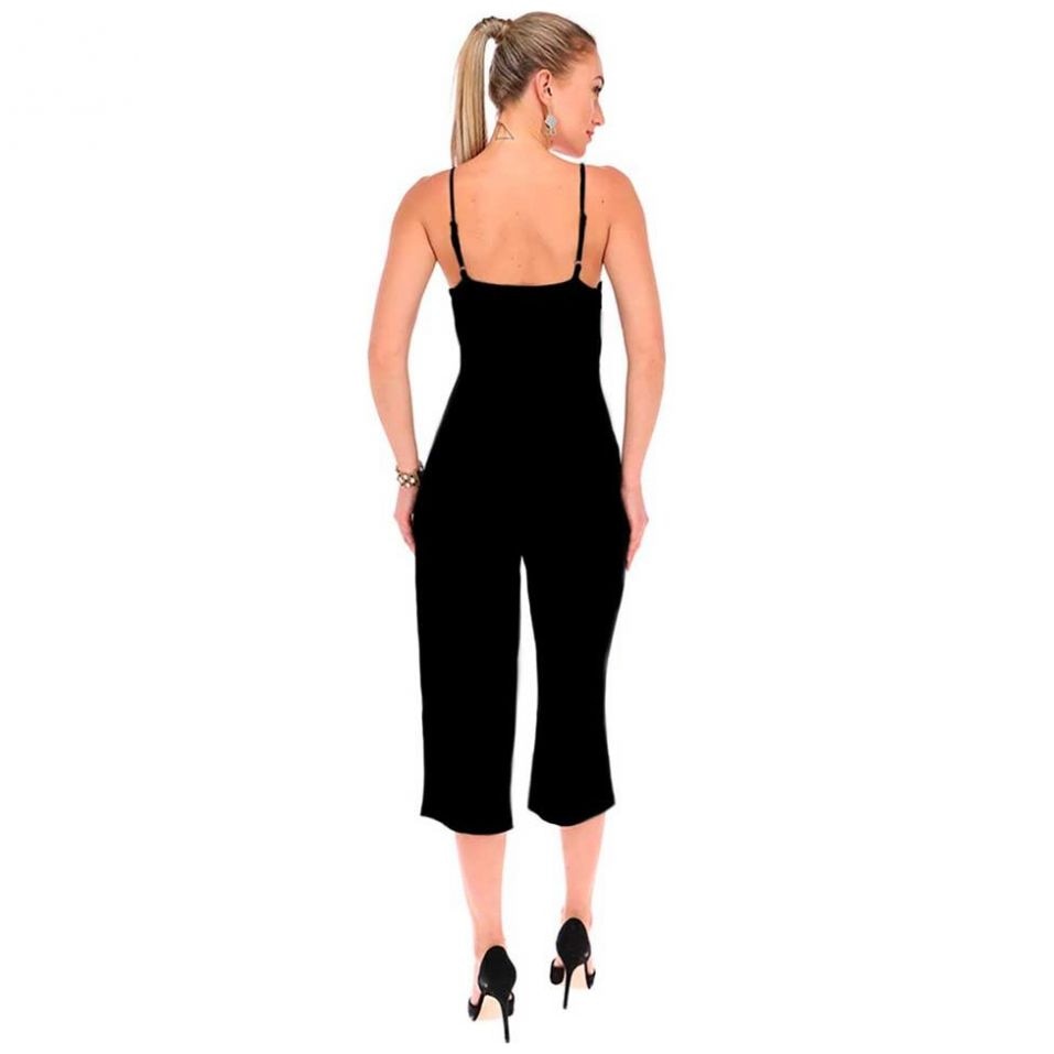 Jumpsuit Cruzado con Tirantes Y Pierna Shyla
