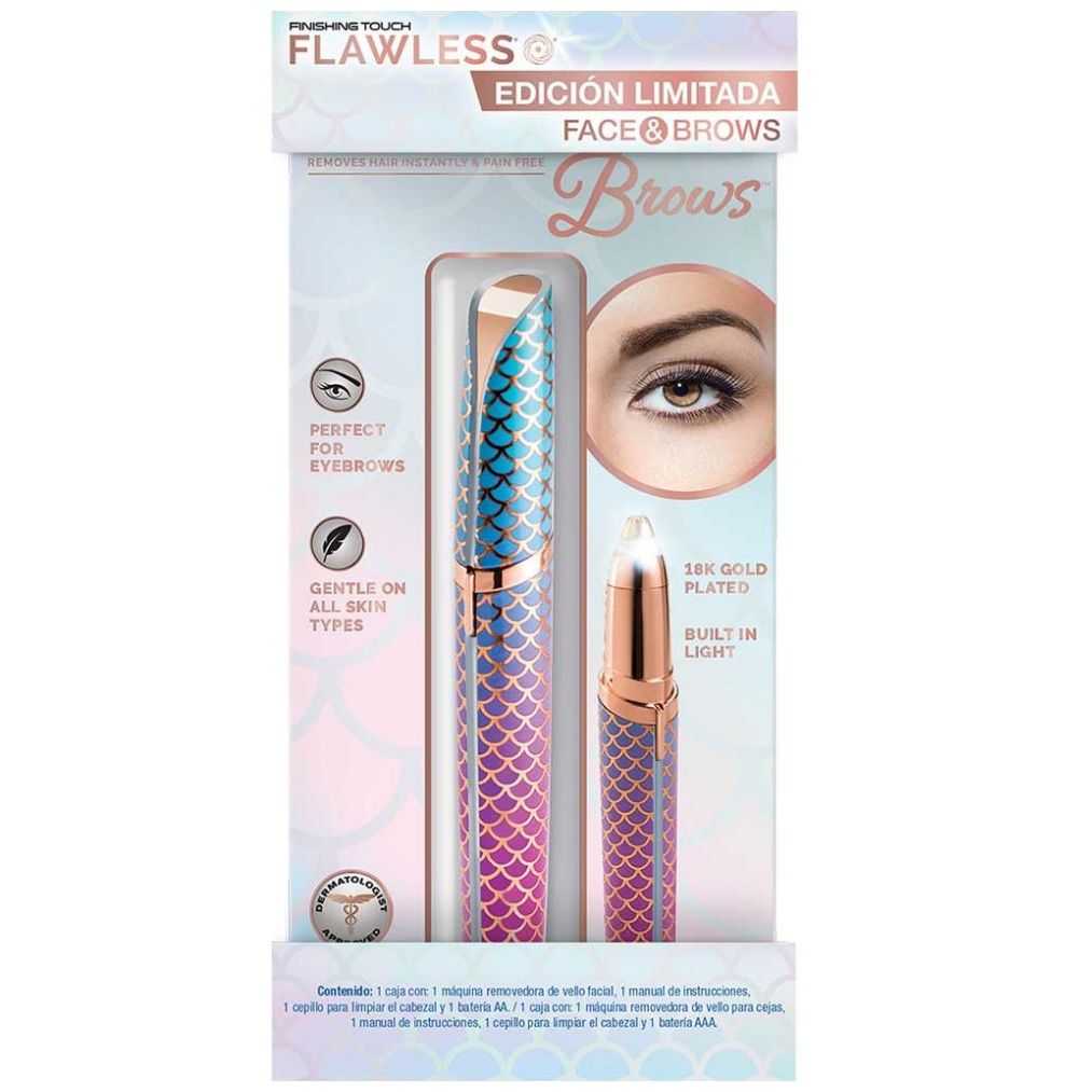 Edición Limitada Flalwess Combo Mermaid, Depiladora Facial Y Depilador de Cejas