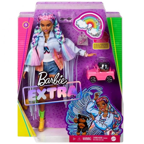 Barbie Fashionista Trenzas de Arcoiris
