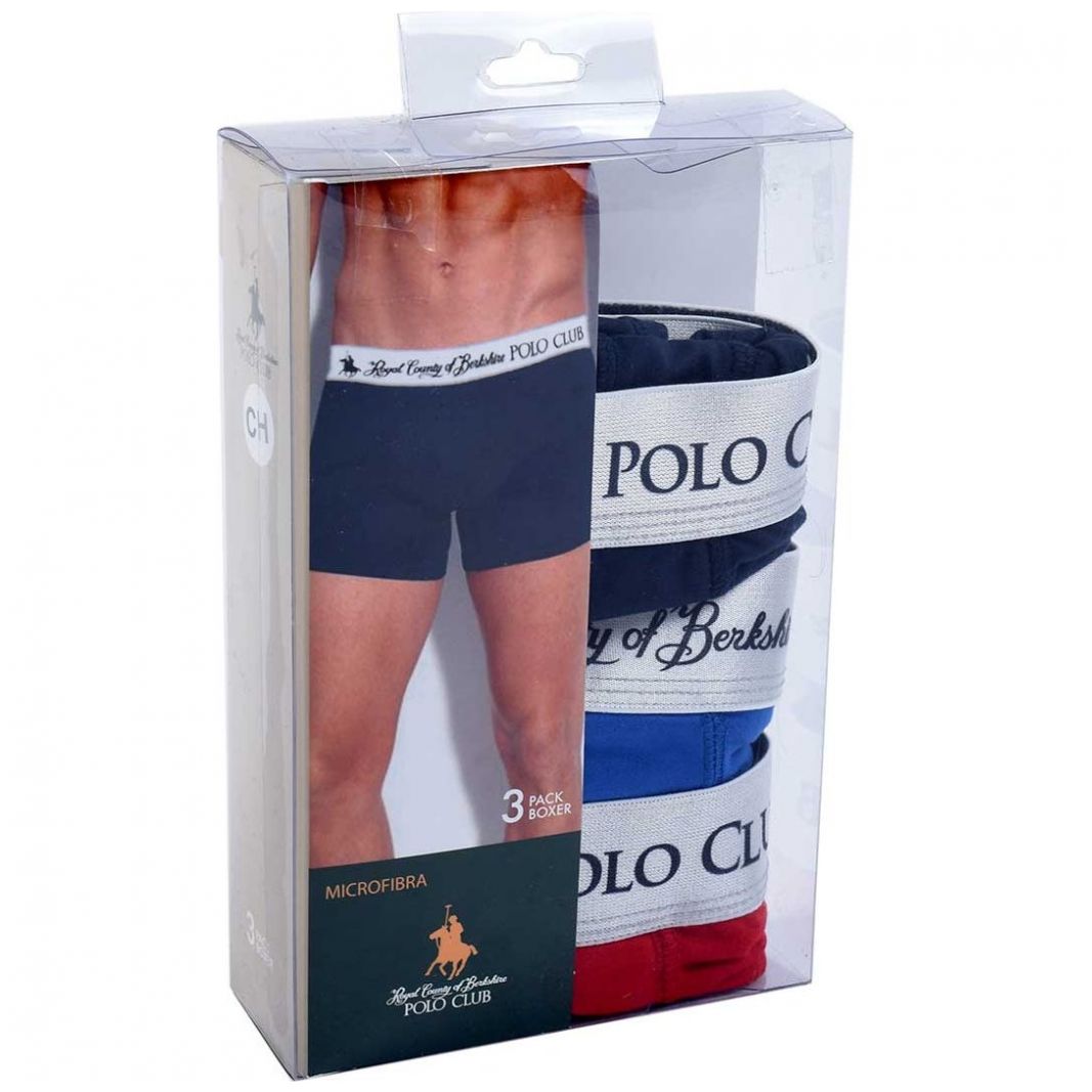 B xer 3 Pack Strech Royal Rcb Polo Club Modelo Elo 2915 para Hombre