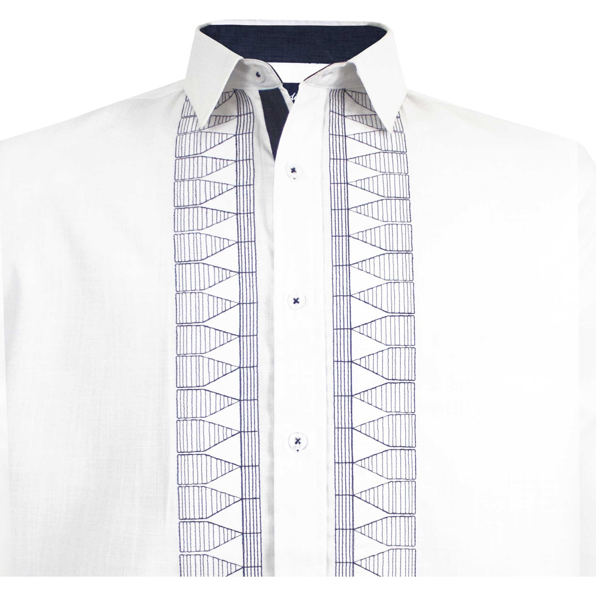 Guayabera Manga Larga con Bordado G Candila 340Bl para Caballero