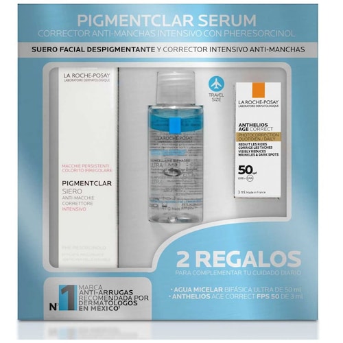 Pack Pigmentclar Serum 30Ml + Anthelios Age Correct 3Ml + Micellar 50Ml