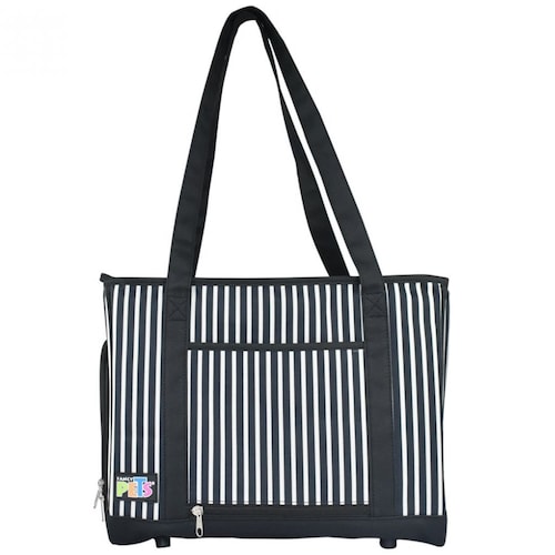 Bolsa de Mano Tela Rayada Azul Acuario Lomas