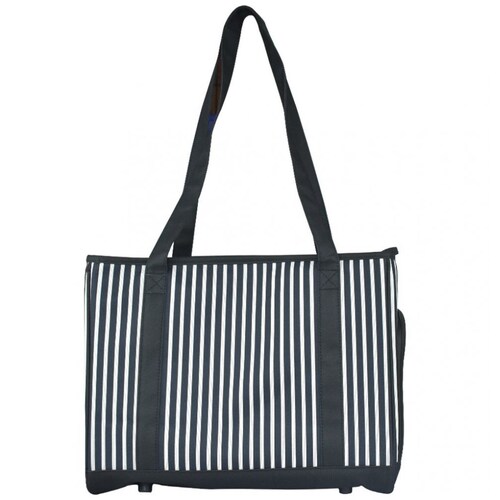 Bolsa de Mano Tela Rayada Azul Acuario Lomas