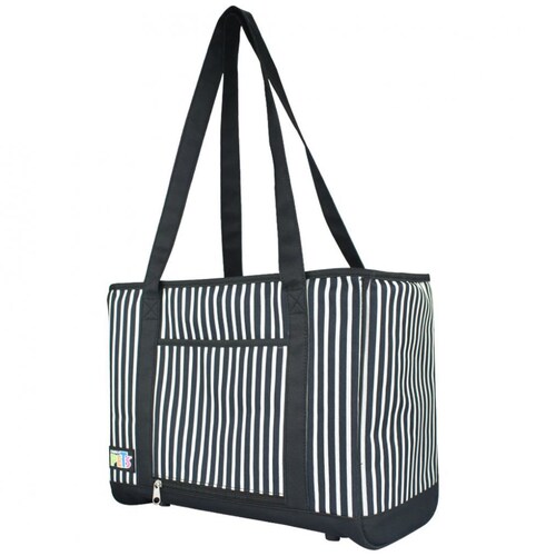 Bolsa de Mano Tela Rayada Azul Acuario Lomas
