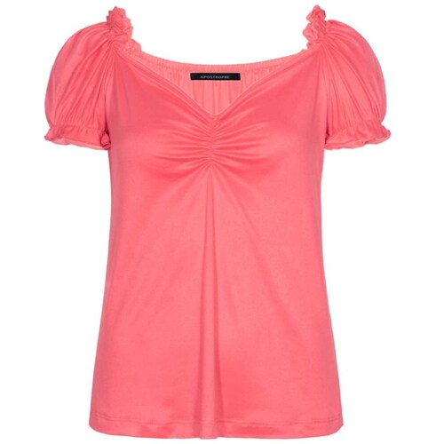 Blusa Manga Corta con Pliegues Apostrophe