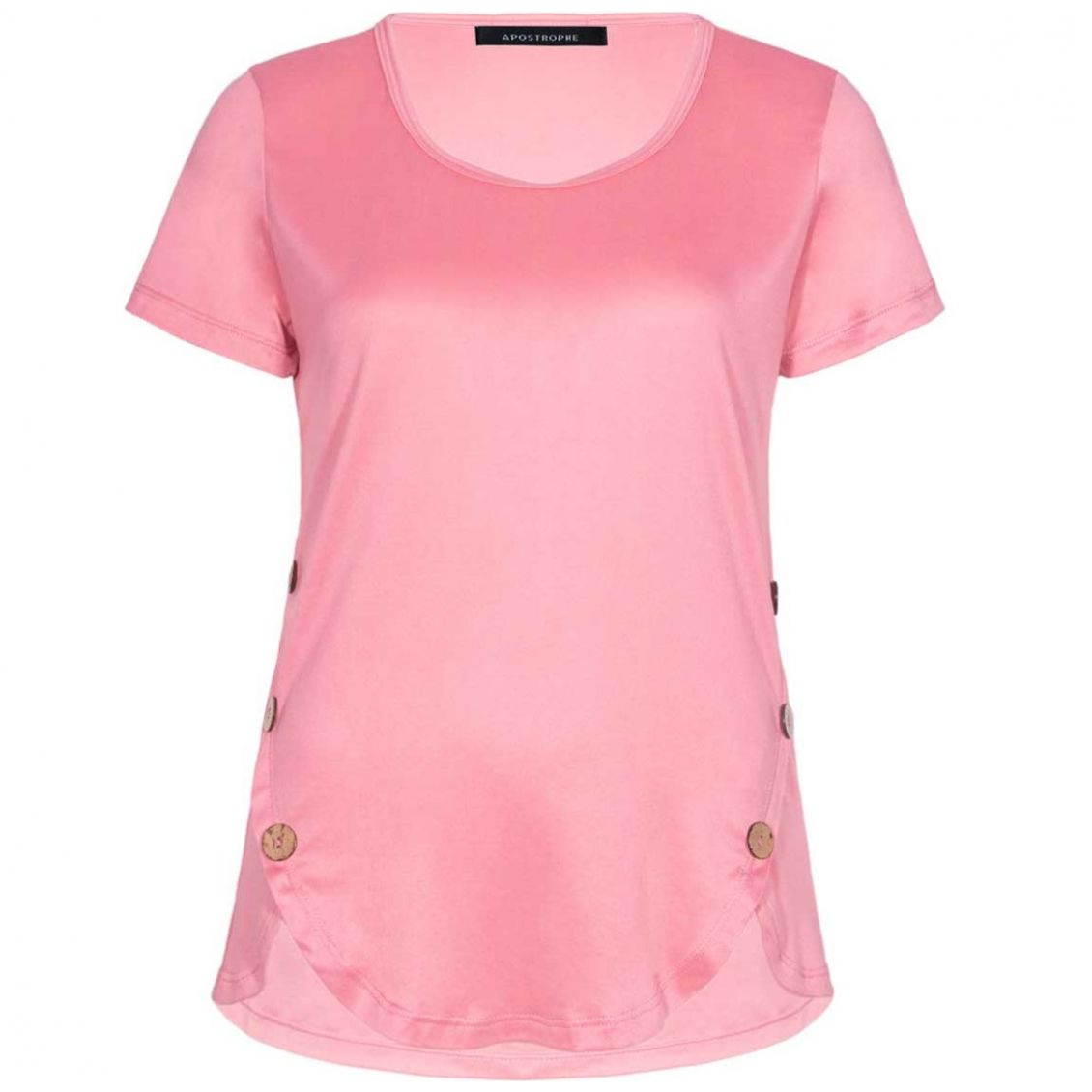 Blusa Manga Corta Botones a los Costados Apostrophe